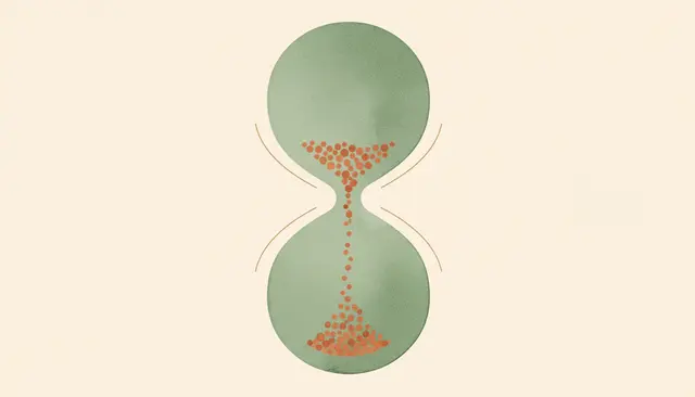 Hourglass with time markers showing different tolerance break durations