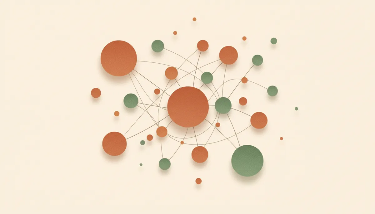 Neural network diagram showing brain receptor connections